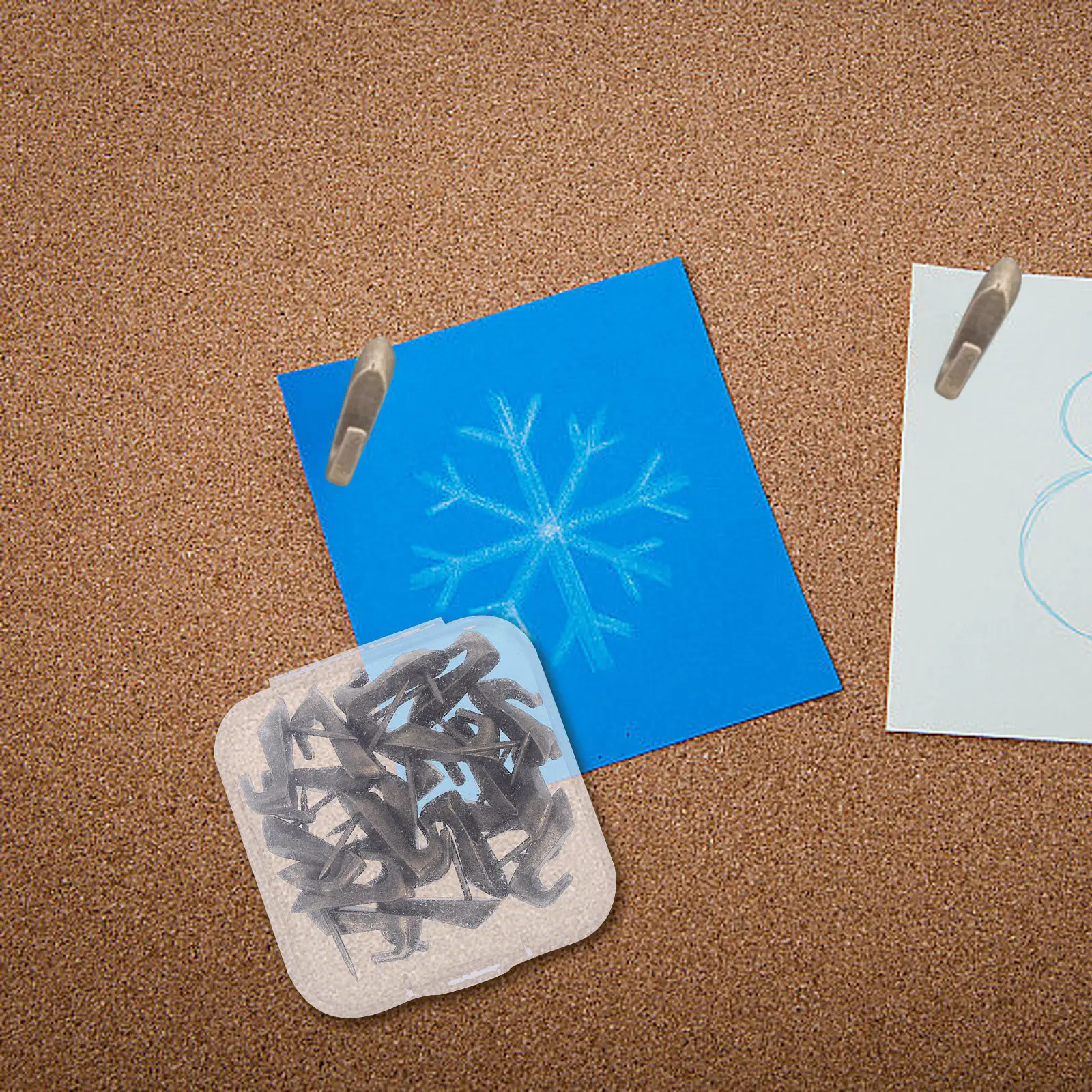 20개 장 헤더핀 금속 고리 코르크보드 게시판 지도 마커 사진 벽 예술 공예 학습 사무실 정리용