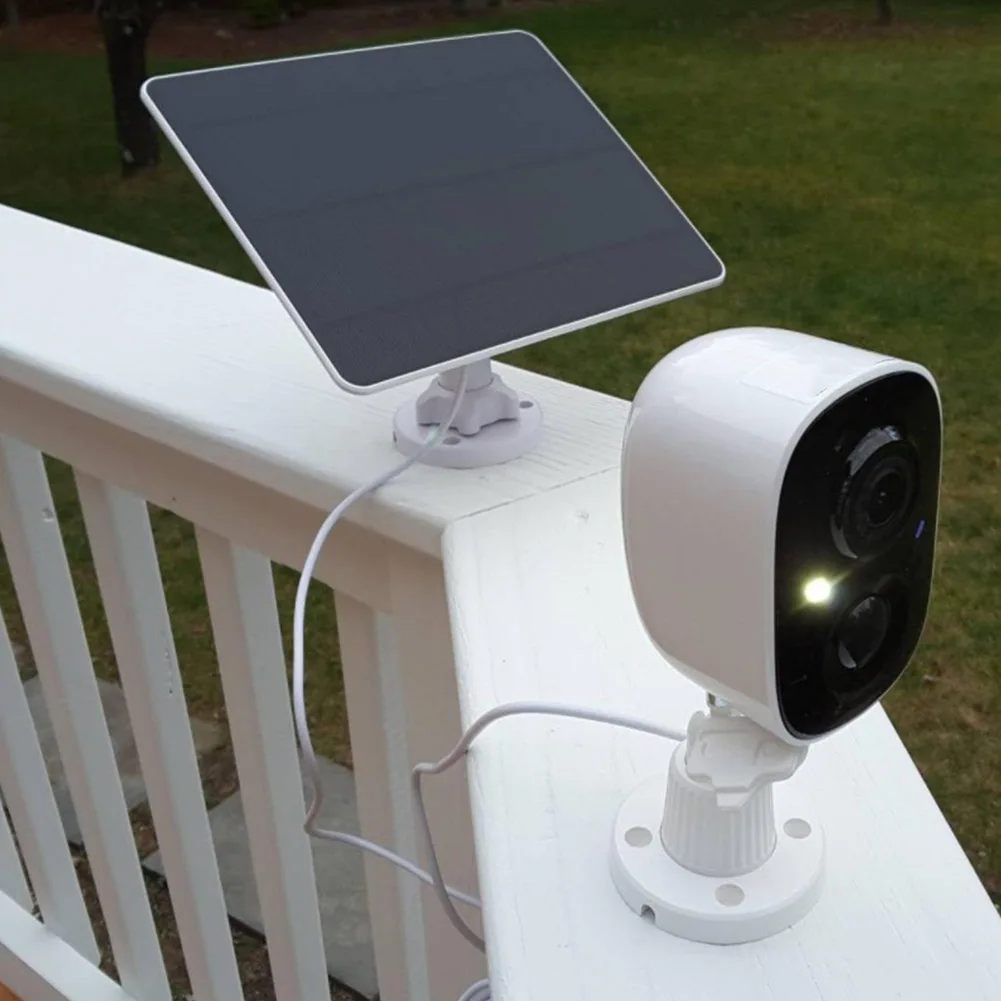 12W Security Camera Solar Panel 360°Adjustable Mounting USB Solar Panel Camera Solar Panel Charger for Small Home Light System