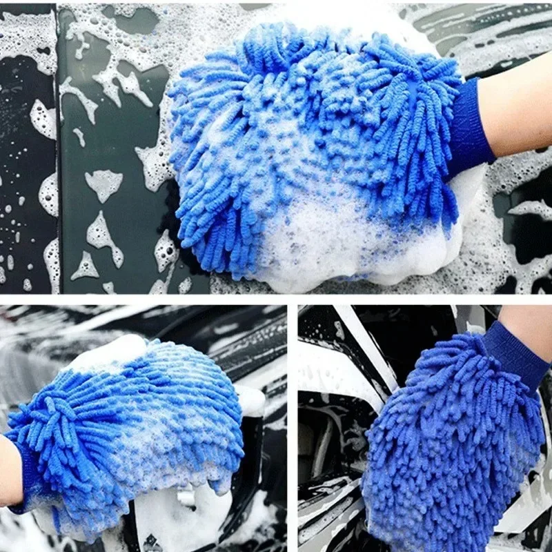 Double-sided Car Care Cleaning Gloves Chenille Towel Mitt Microfiber Car Washing Tools Gloves Detailing Brushes Soft Rags Cloth car cleaning tool,car wash glove