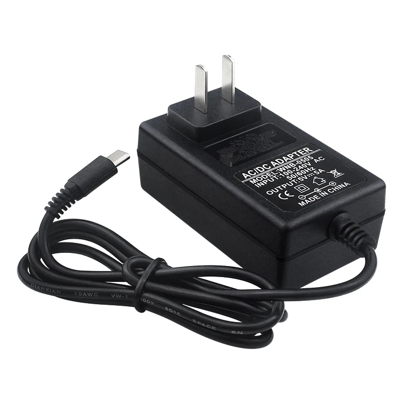 Orange Pi Power Adapter 5V 5A Type-C Power Supply for Orange Pi 5 Pro / Max / Ul