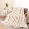 1pc Solid Color Flannel Blanket Soft Warm Throw Blankets for Couch Sofa Office Bed Camping Travel Multi-purpose Gift Blanket 3