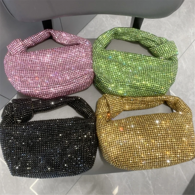 Glitter Evening Clutch Bag Top Handle Handbag Banquets Bag for Women E74B