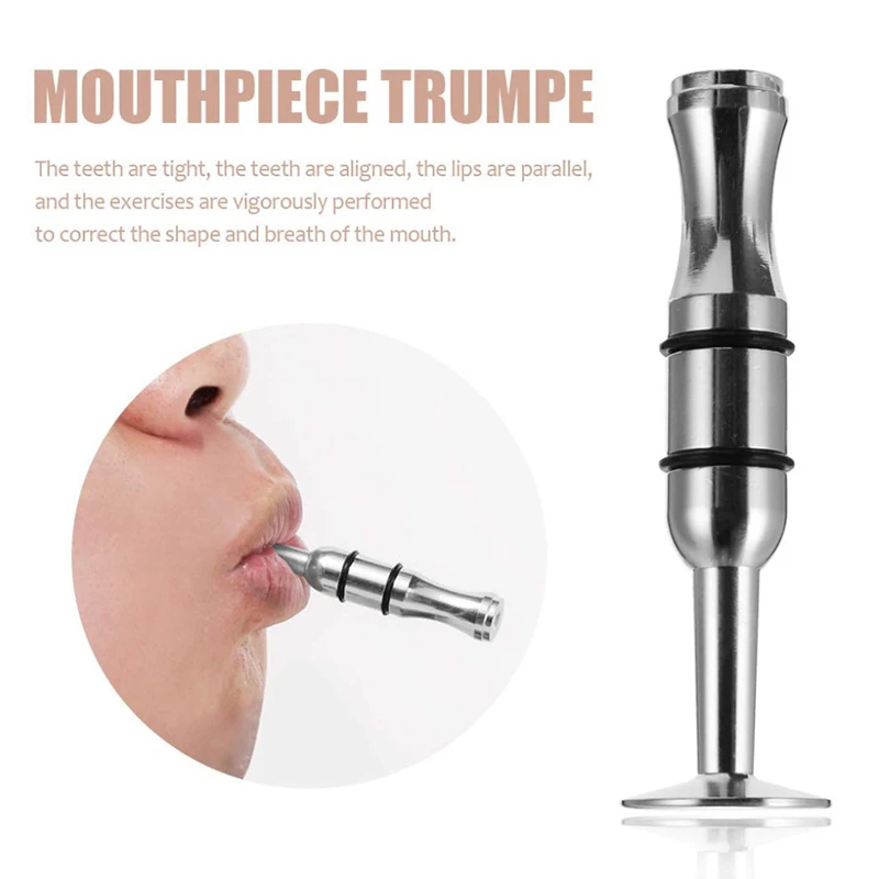 

Mouthpiece Trumpet Mouth Strength Trainer Silver for Saxophone Horn Trombone Tuba Accessories