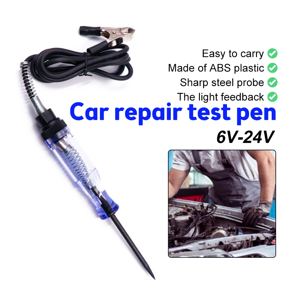 6V12V24VAutomotiveLEDCircuitTesterPen624VTestLightVoltMet