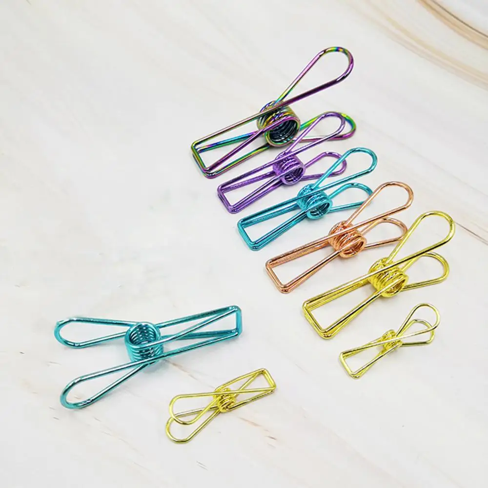 

Stainless Steel Household Office Travel Clothes Pins Photo Food Snack Bag Clip Clothing Clamps Sealing Clip Household Clothespin