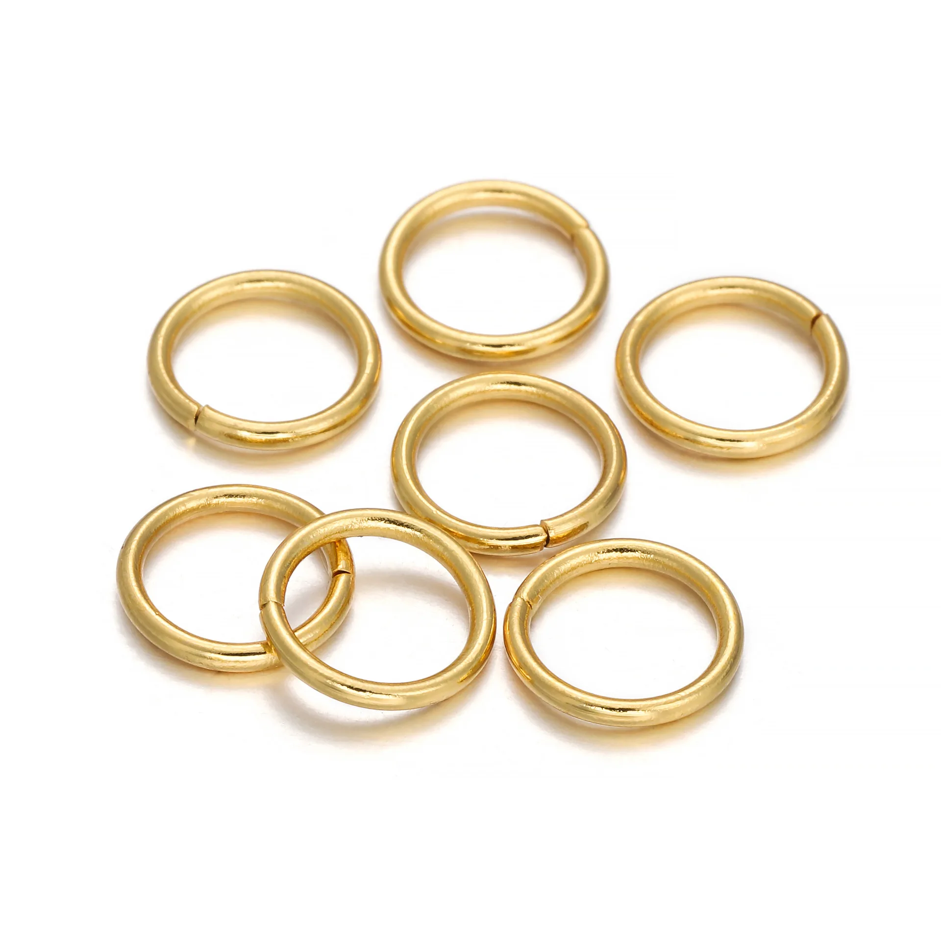 100/200 Stück 3–10 mm Edelstahl-Spaltring, offene einzelne Schleifen, Biegering-Anschluss für DIY-Handwerk, Ornamente, Herstellung, Zubehör – Detail 4