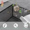 Glass Coffee Tables for Living Room Square Modern Center Table for Small Space,Tempered Glass-top with Sturdy Metal Frame S 3