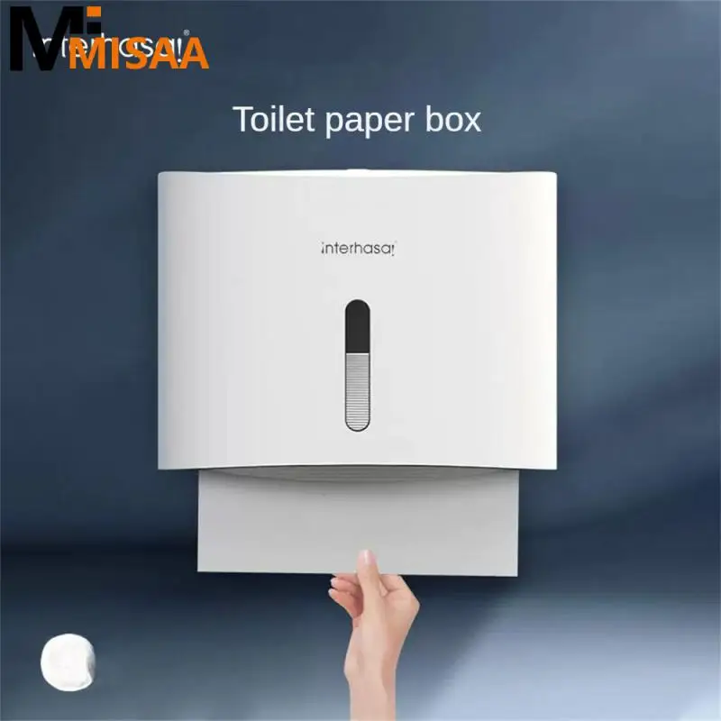 

Abs Bathroom Accessories Fashionable Wall Mounted Tissue Box Innovative Towel Rack Space Saving Towel Rack Modern And Minimalist