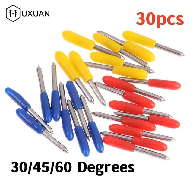 50PCS 30/45/60 Degrees Replacement Blades For Roland Cricut Plotter Blade  Knife Cutter Blades For Power Tools Cutting Plotter