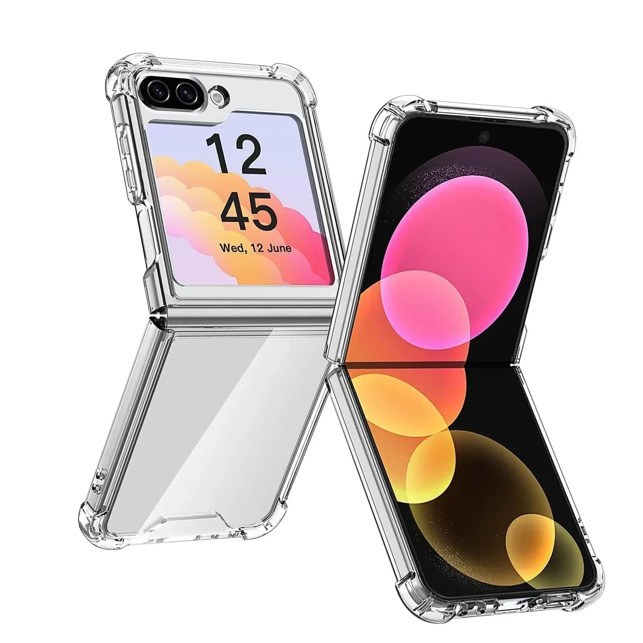 Clear Transparent Acrylic Hard PC Back TPU Protective Phone Case Cover
