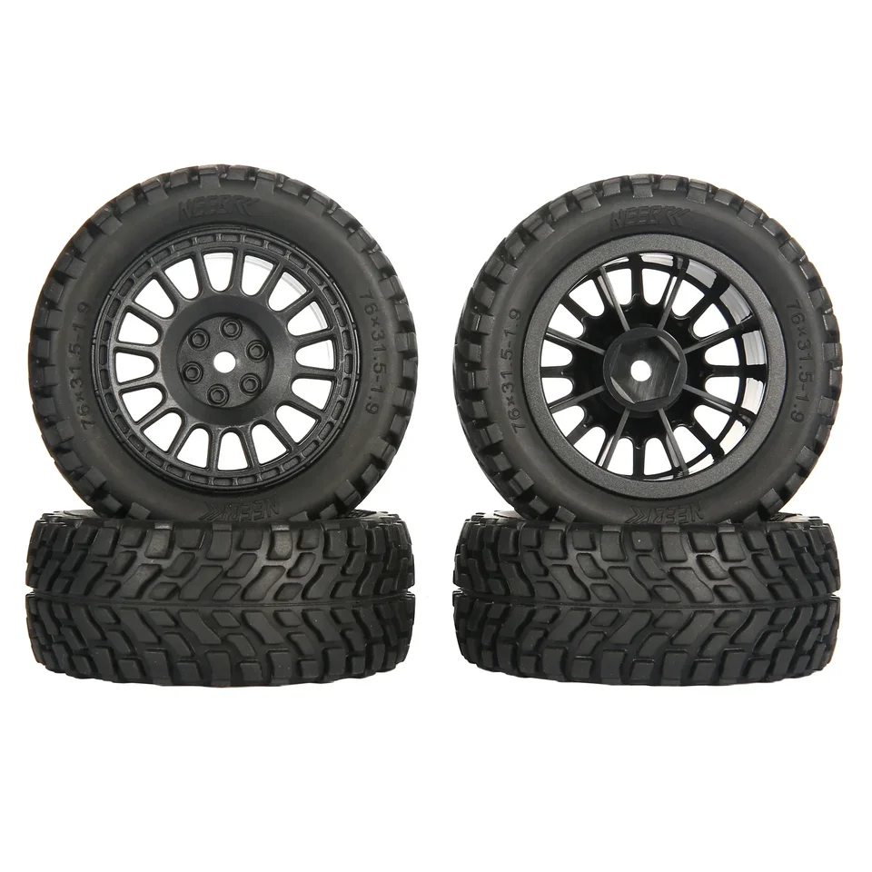 4 Ruote RC Con Pneumatici 12 Mm – Per Wltoy 144001, 124019, Traxxas 1/10