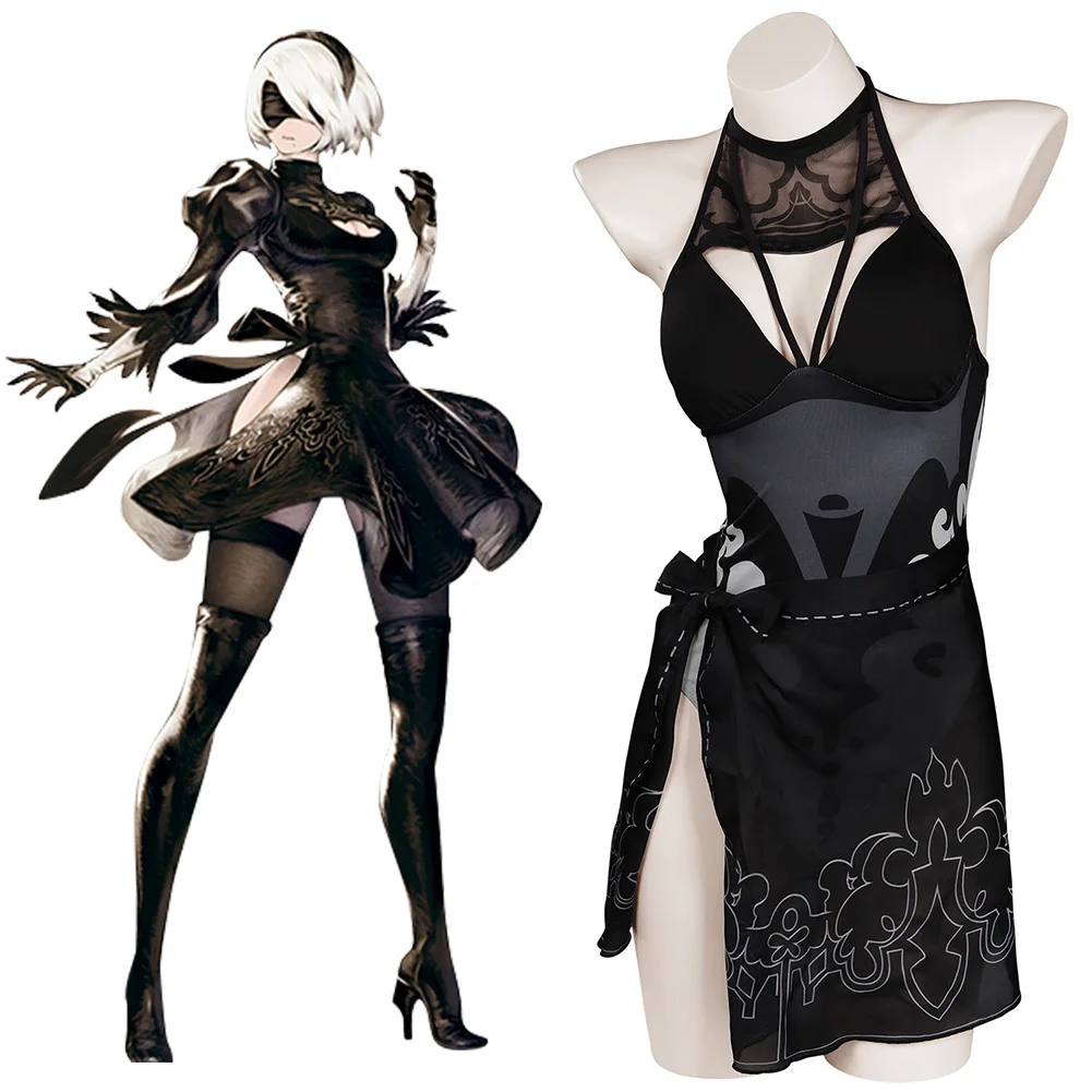 

NieR:Automata YoRHa No.2 Cosplay Costume Female Sexy Swimsuit Jumpsuit Halloween Carnival Role Playing Summer Swimwear