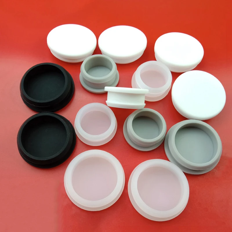 Snap-on Silicone Rubber Cap 2.5-60.6mm T Type Hole Plug Cover Blanking End Cap Tube Inserts Bung Seal Stopper Sealing Plug