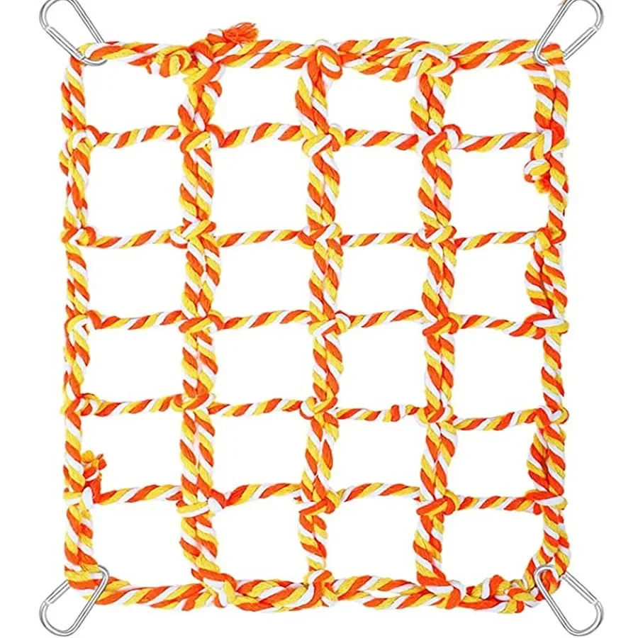 Bird Netting Parrot Toys Nylon Rope Parrot Hanging Pad Toys Chewing Training Tools Bird Supplies Cage Accessories