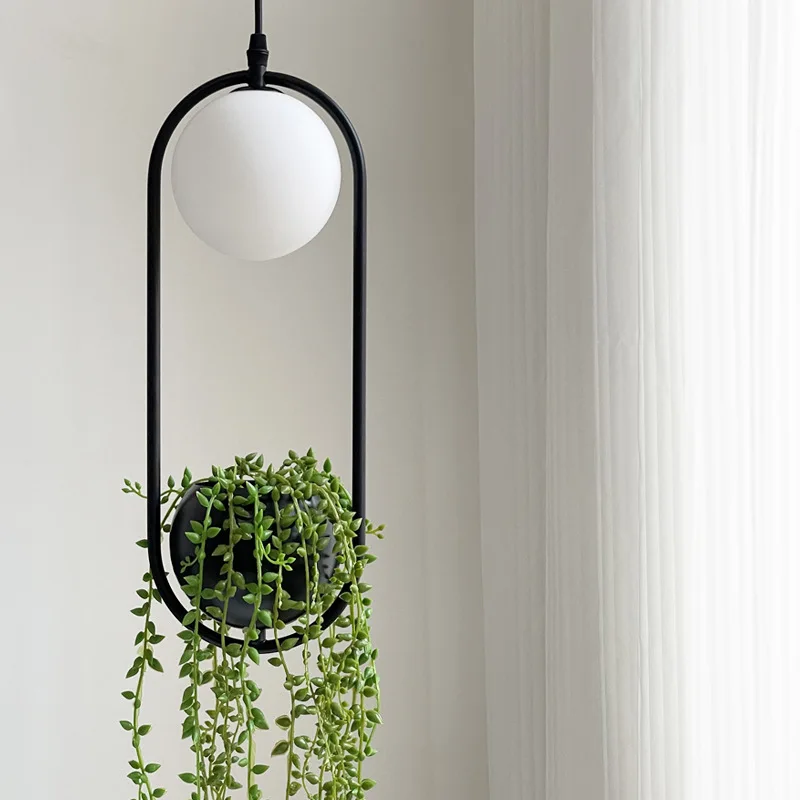 クリエイティブな吊り下げ式植物ランプレストランバー衣料品店の装飾植物サスペンションランプ家の装飾