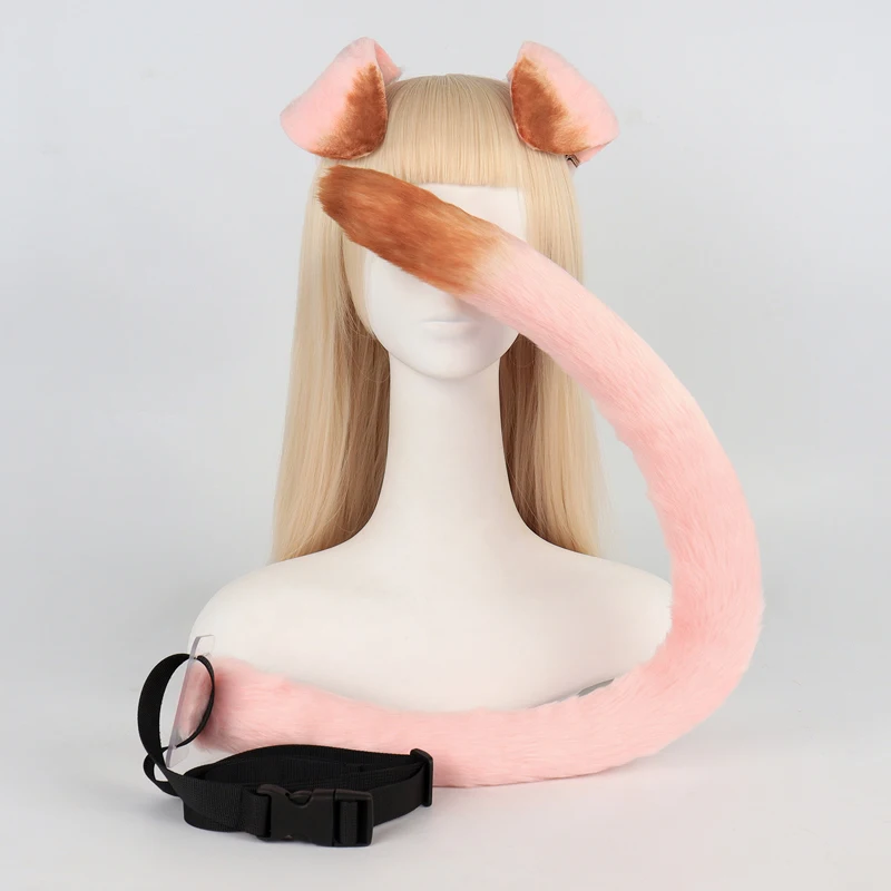 

Anime Arknights Goldenglow cat Plush ears tail Headband Hairpin Cosplay Prop