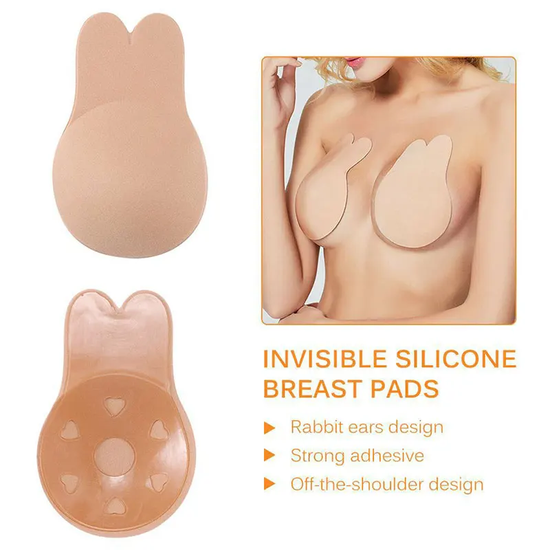 Sexy Underwear Women Sports Bra Women Breast Lifting Stickers Push Up Bras Silicone Invisible Chest Strapless Breast Rabbit Lift Up Tape Nipple Cover Bra Pads