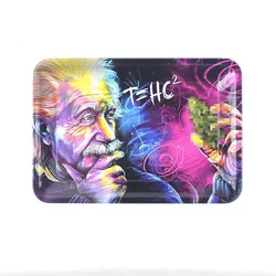 Pink Metal Rolling Tray - Girly Design Tobacco & Herb Accessory (Beige)