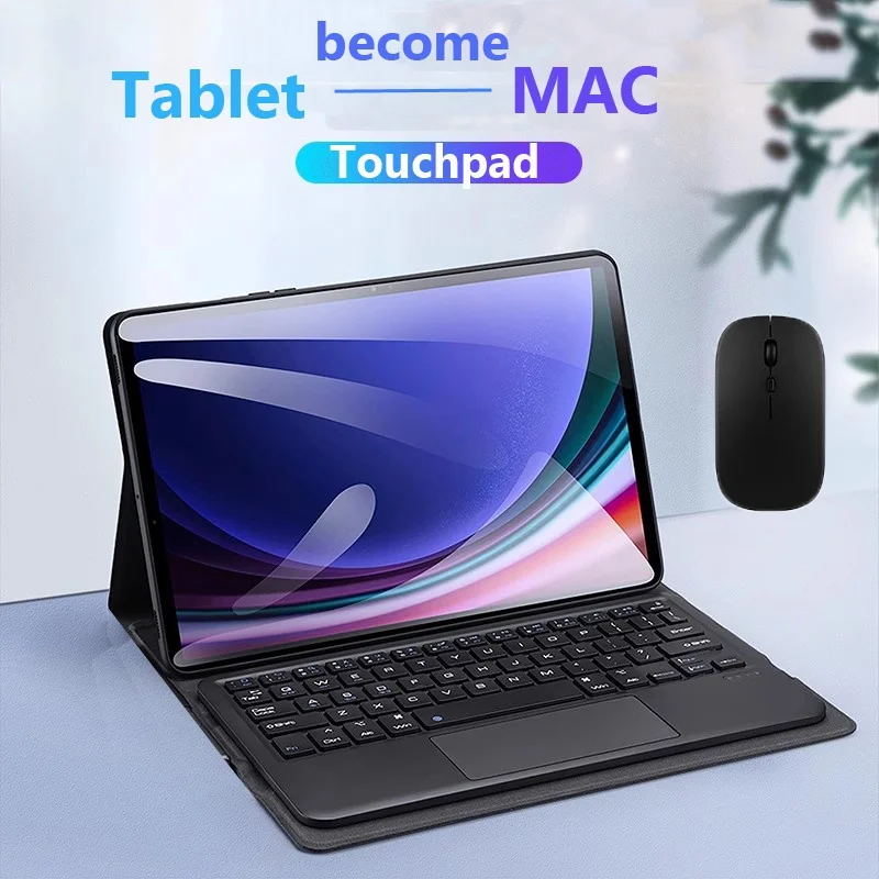 

Touchpad Keyboard Cover for Honor Pad 8 12" V8 Pro 12.1inch for MagicPad 13 for Matepad Pro 13.2 Pro 12.6inch PU Leather Case
