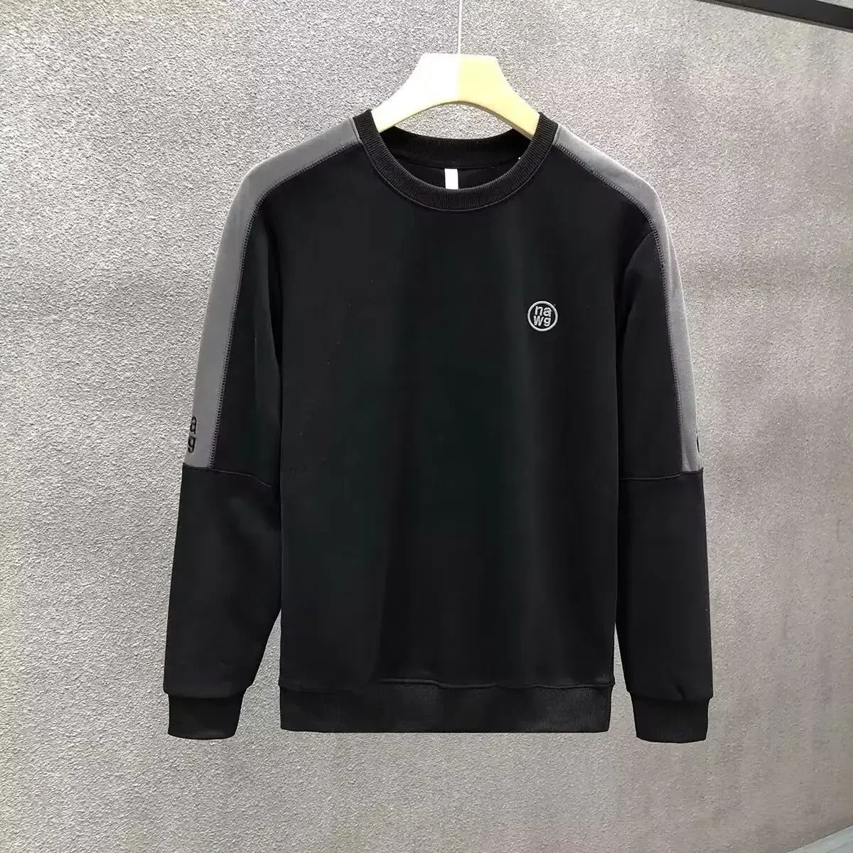 thumbnail image 1 of Sudadera para hombre, camiseta empalmada, ropa masculina bordada, top ajustado, sudadera con capucha, novedad, sin marca, oferta de bienvenida, Emo S, 1 of 4