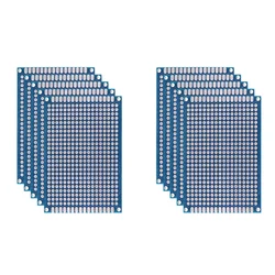 Enhanced Product Title: Set of Blue Double - Sided PCB Prototype Boards for DIY Soldering Projects (5x 7 10PCs)