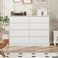 Modern 8 Dresser, 51” Wide Large Capacity Storage Cabinet, Multifunctional Dresser For Bedroom Living Room Hallway 6