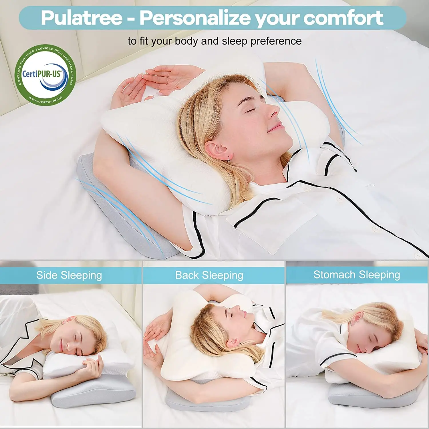 Memory Foam Pillow for Sleeping Slow Rebound Memory Foam Orthopedic Pillow for Neck Pain Soft Relax Cervical Neck Stretcher 2