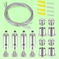 ชุดอุปกรณ์แขวนสายไฟ 2/4/8 ชุด, ชุดอุปกรณ์แขวนไฟตู้ปลา, สายสลิงปรับระดับได้สำหรับไฟแบบเส้น, โคมไฟแขวน, โคมไฟห้อย 1