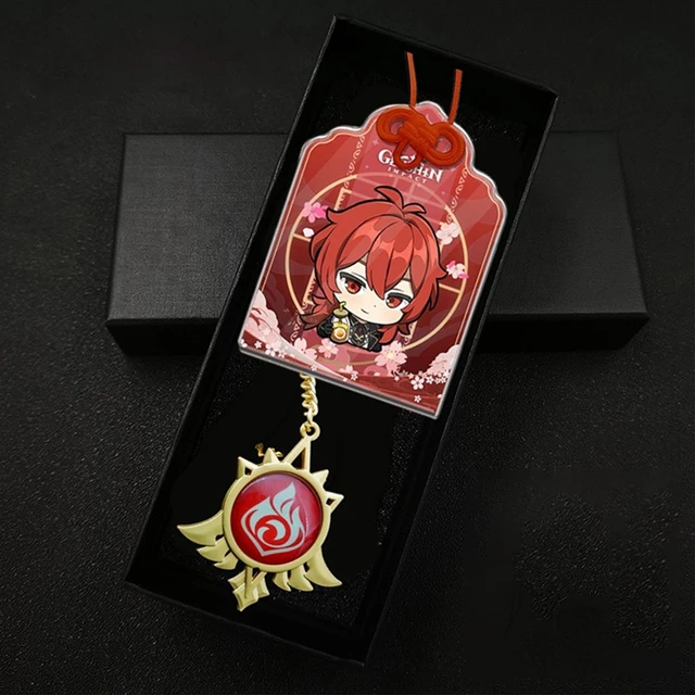 Radiant Genshin Impact Acrylic Bookmark Noctilucence Key Chain