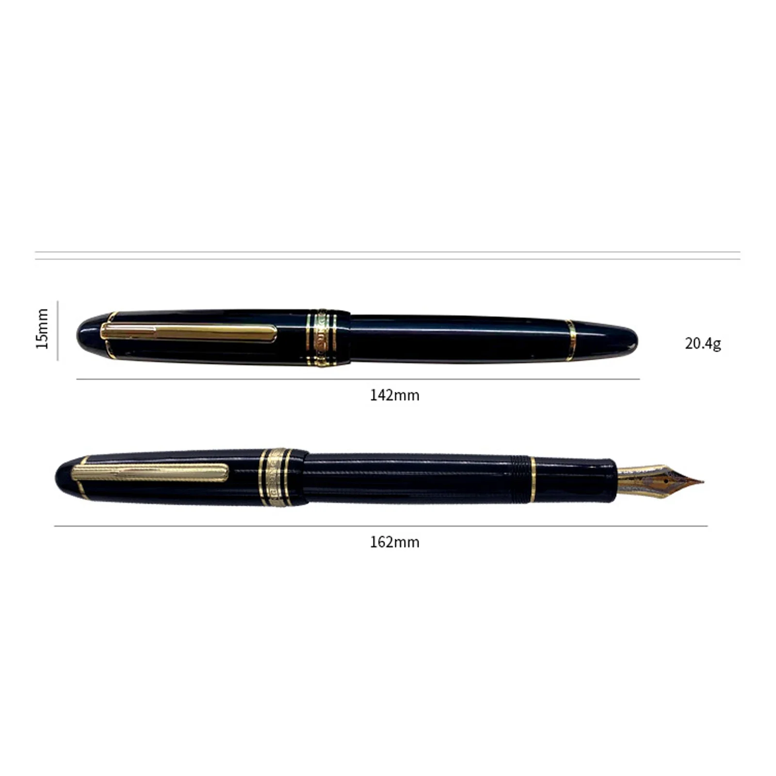 Yong Sheng 628 Fountain Pen with #26 Iridium EF F nib Screw cap Resin Ink Pens Calligraphy Practice Writing Business Office Pen 6