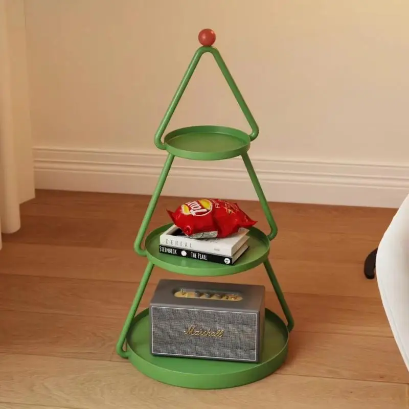 

1Pc Creative Cute Christmas Tree Shaped Small Tea Table Storage Rack Multi Layered Vertical Type Simplicity Modern Side Table