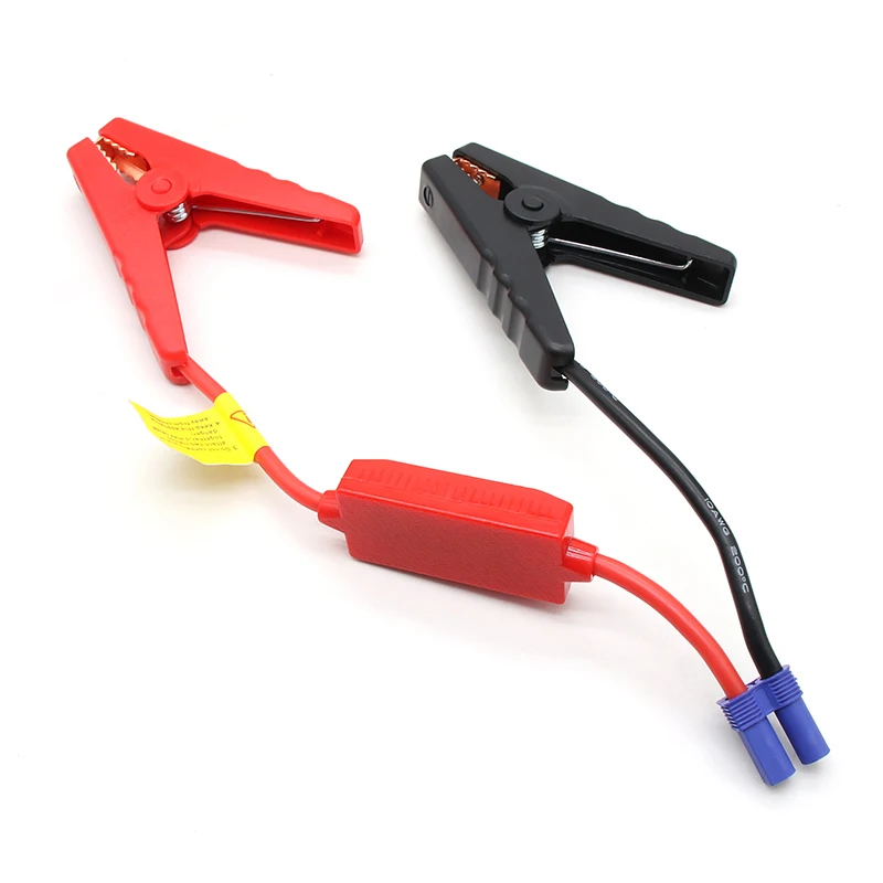 Emergency Jumper Cable Clamp Booster Battery Alligator Clips for Universal 12V Strong Car Starter Jump with EC5 Plug Connector