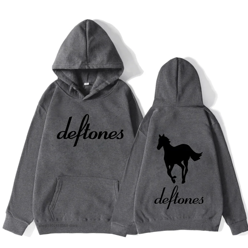Deftones Hoodie Hip Hop Mens Around The Fur Tour Band Sweatshirt Goth Retro Grunge Pullovers for Male Streetwear Women Y2k Hoody