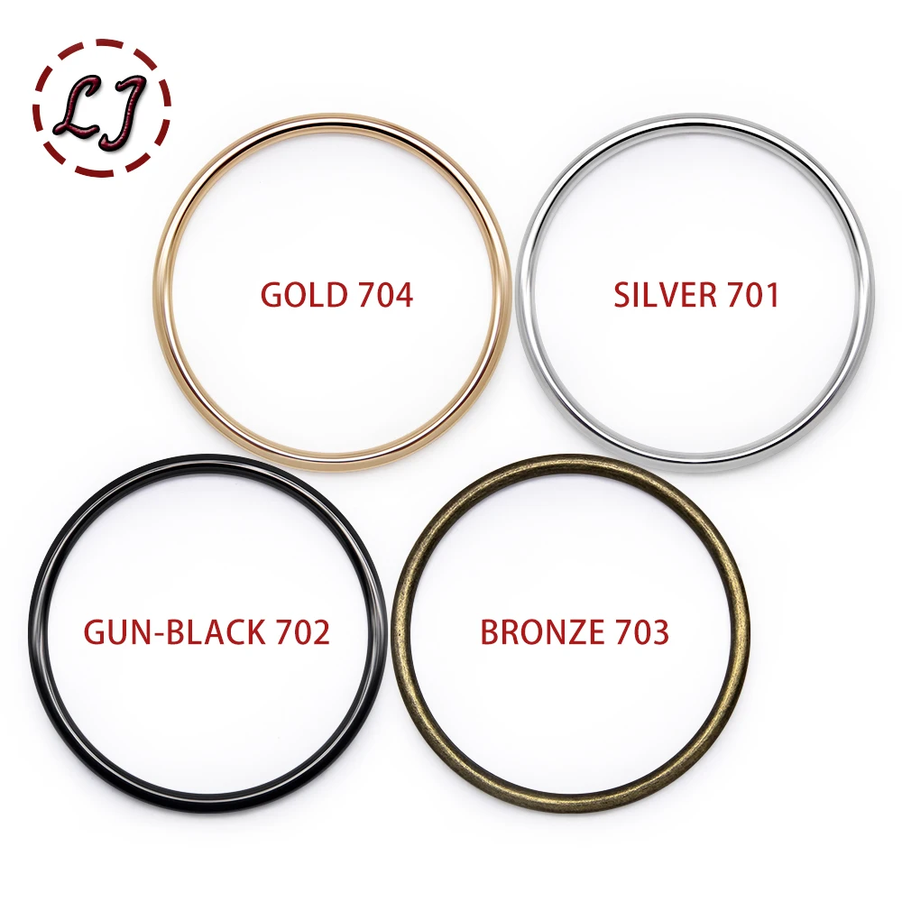 Neue 10pcs 58mm Bronze Gold Silber großen Kreis O Ring Verbindung Legierung Metall für Schuhe Taschen Gürtels chn allen DIY hand gefertigte Accessoires