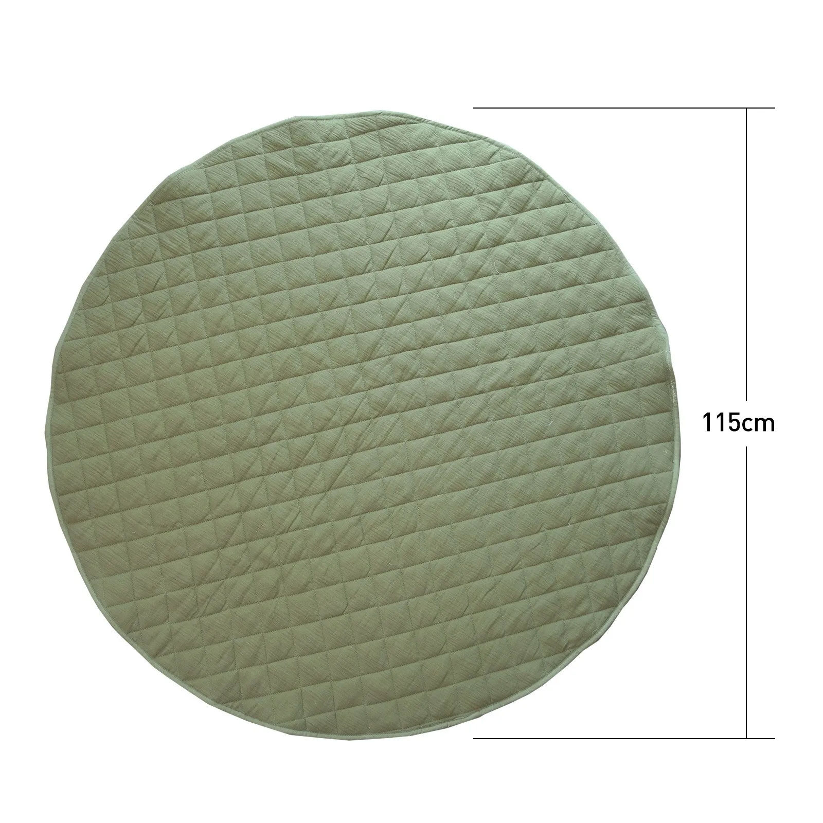 Solid color diamond lattice soft round mat multi-purpose cotton pure color simple soft comfortable blanket for children