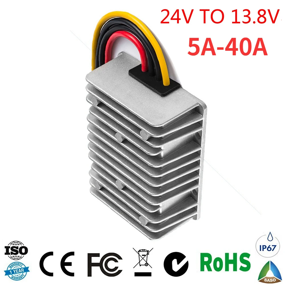 Transformador Estabilizador dc Módulo Step-down Conversor Buck Regulador Transformador de Tensão 24v a 13.8v 5a40a