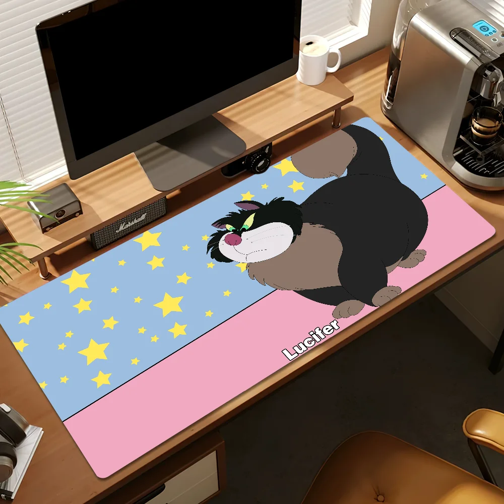 MINISO Disney Cartoon Lucifer Mouse Pad Protector Office Gaming Accessories Laptop Gamer Cabinet Non Slip 6