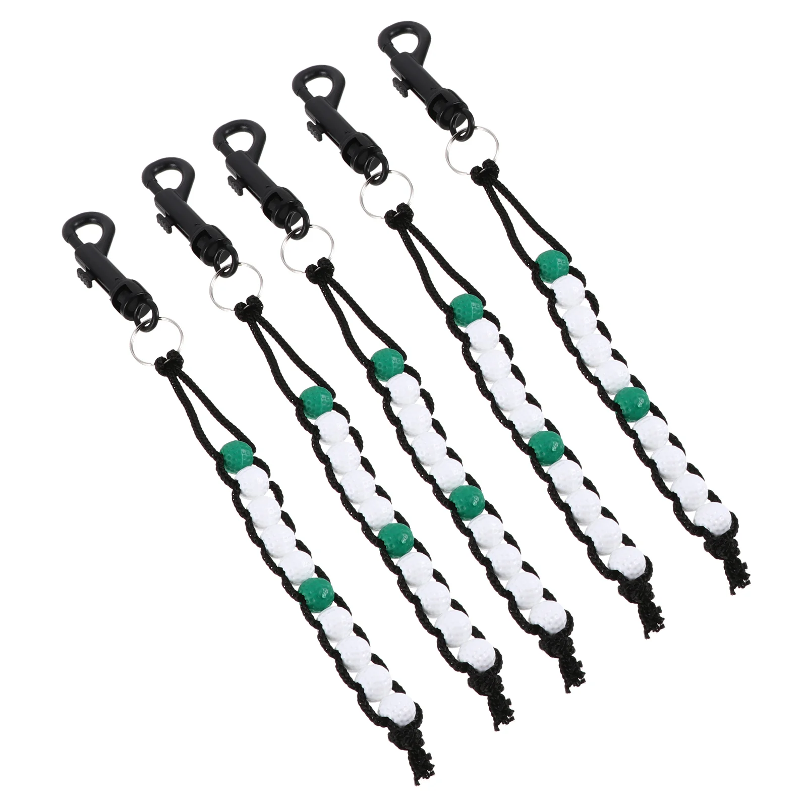 

5 Pcs Golf Balls Scorer Bead Chain Counter Golfs Keeper Scoring Device Wrist Scorecard