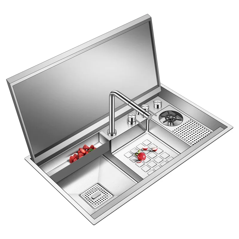 ASRAS8850JX15NanoGrey304StainlessSteelHiddenLargeKitchenSink