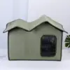 Feral Cat House Large Insulated Cat Shelter Waterproof Weatherproof Pet House with Transparent Door Washable Cat Hut for Cat Dog 3
