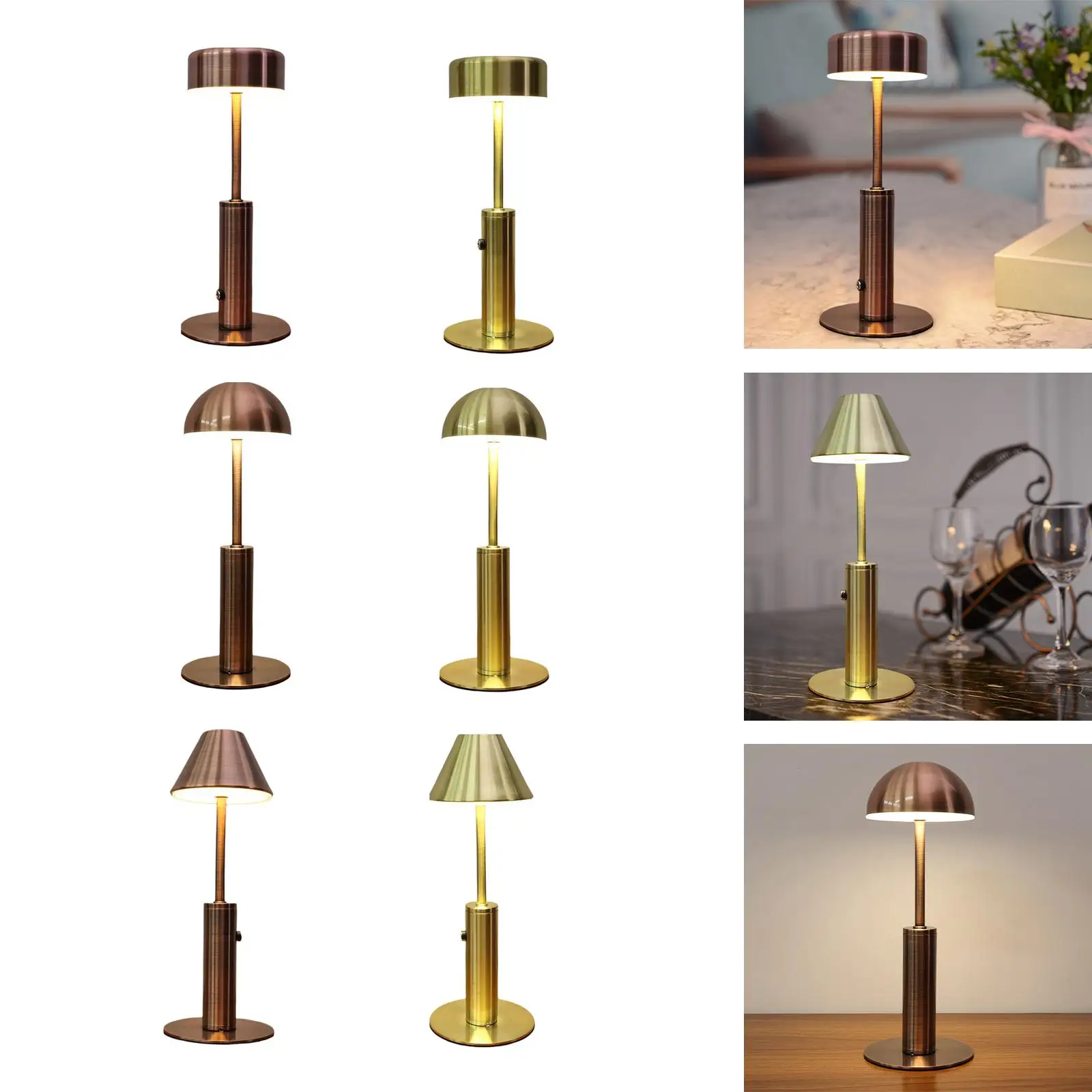 Modern Table Lamp Bar Decor Desk Restaurant Battery 