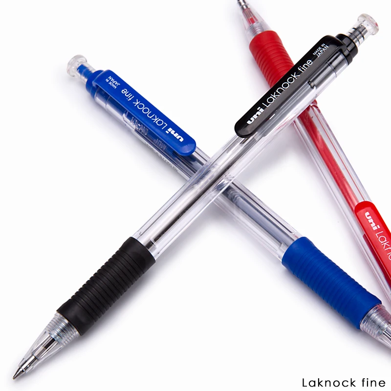 Japan Uni Uni-ball SN-101 Laknock Fine Retractable Ballpoint pen 0.7mm Black/Blue/Red for School Office Supplies