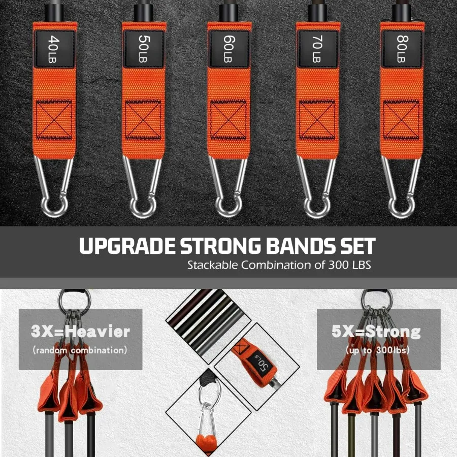 Resistance Bands, Exercise Bands, Workout Bands, Resistance Bands for Working Out with Handles for Men and Women, Exercising Ban