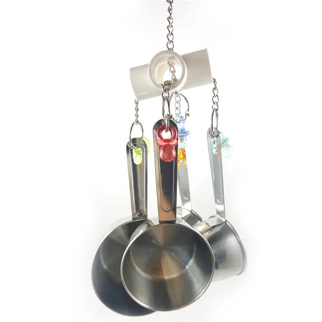 Stainless Steel 4 Pots String Parrot Chewing Toys The Great Big Store
