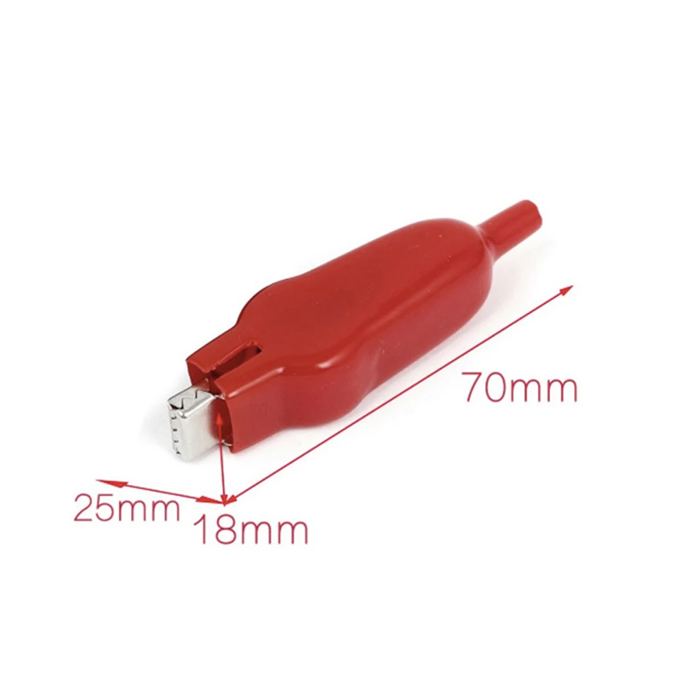 2PCS Alligator Clip 20A PVC Sheathed Nickel-plated Iron Alligator Clamp DIY Test Lead Crocodile Electrical Clip Electrical Tool