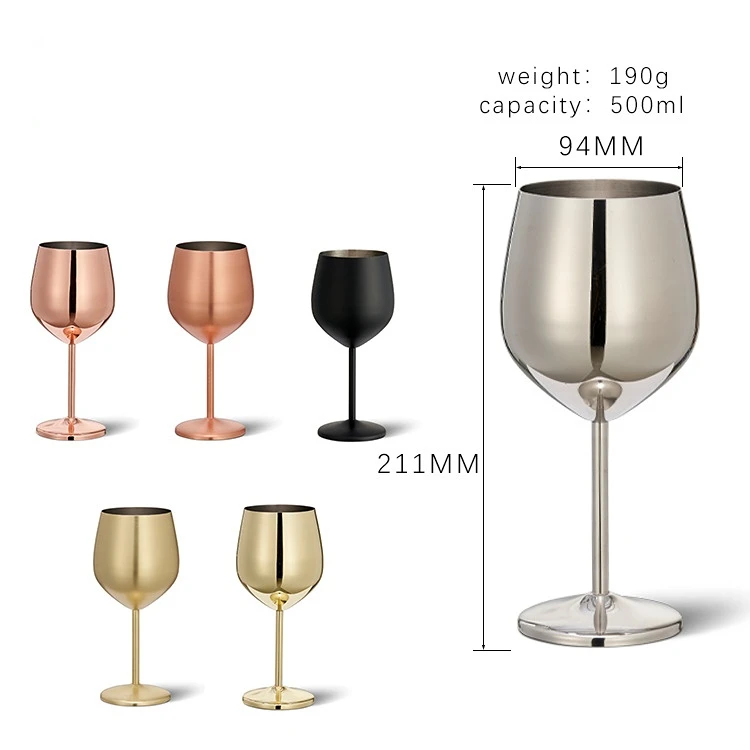 Red Wine Glasses Shatter Proof Red Coated Steel Unbreakable Wine Glass  Goblets, Gift for Men and Women, Party Supplies 350 Ml 