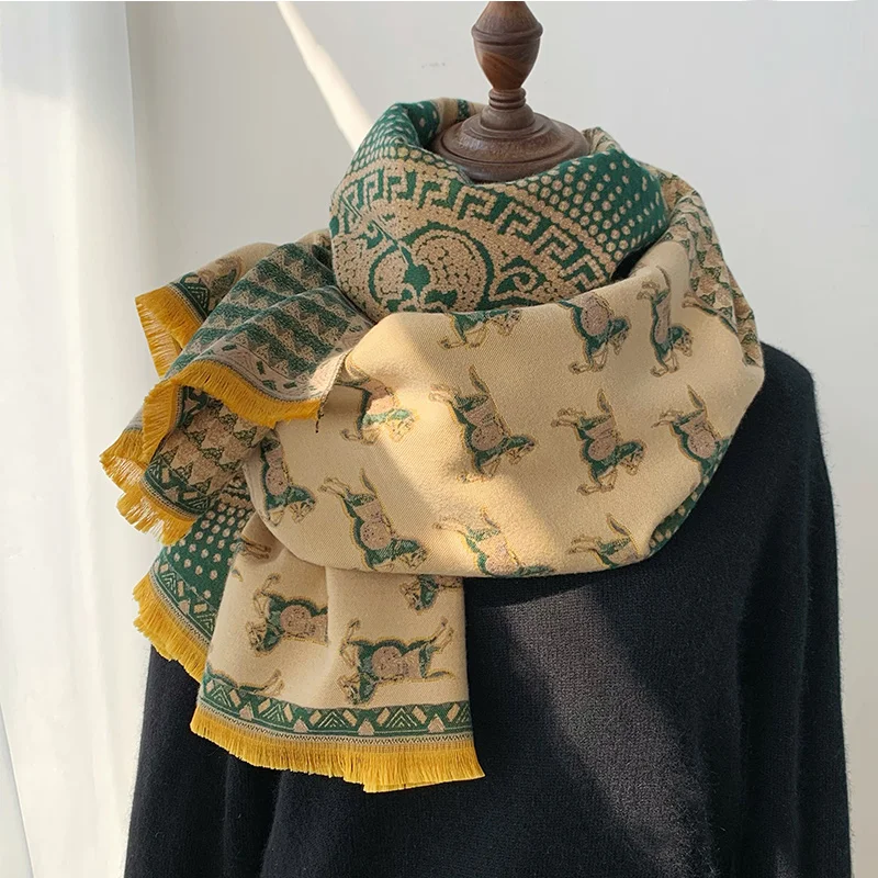 Designer Brand Шарф Женский Зимний New High Quality Scarf for Women Winter Shawl with Dual Use Fashion To Keep Warm 목도리 Hot Sale