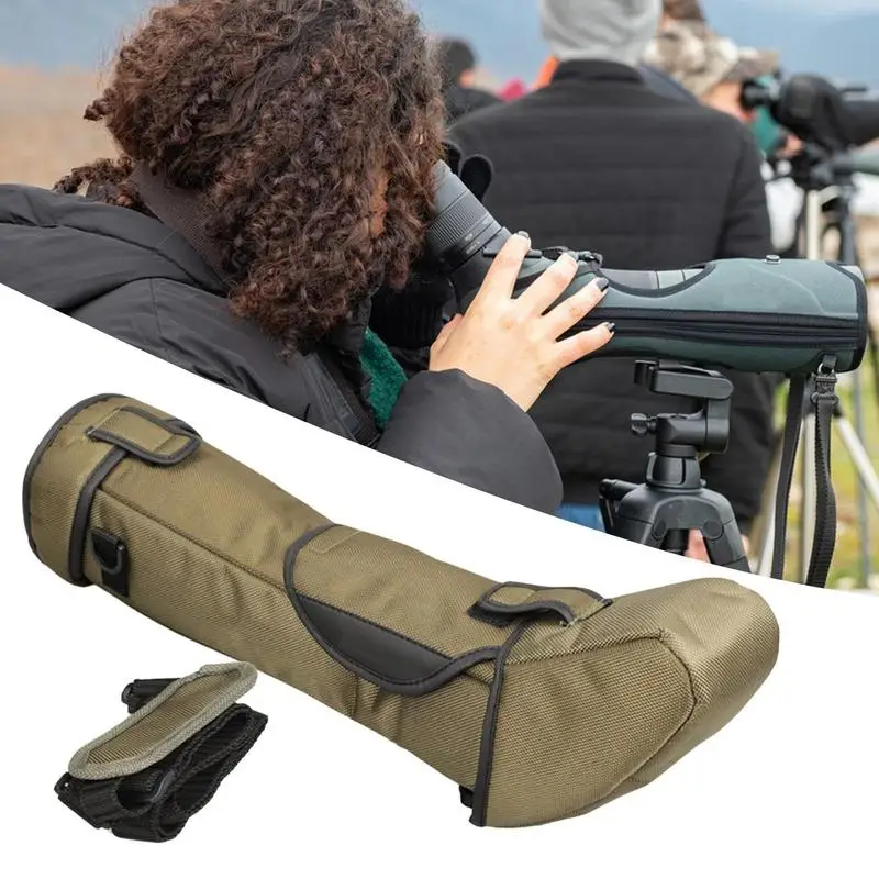 Telescope Storage Bag Portable Spotting Scope Bag Multipurpose Nylon Telescope Carrying Case With Adjustable Shoulder Strap