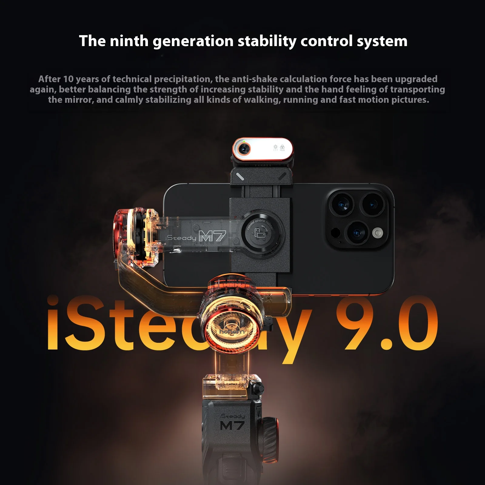 Camera Gimbal Stabilizer Phone Stabilizer Selfie Stick Hohem M7 iSteady M7 Pro Cell phone gimbal Stabilizer 3-axis Anti-Shake Stands Extendable Selfie Stick Live Vlog