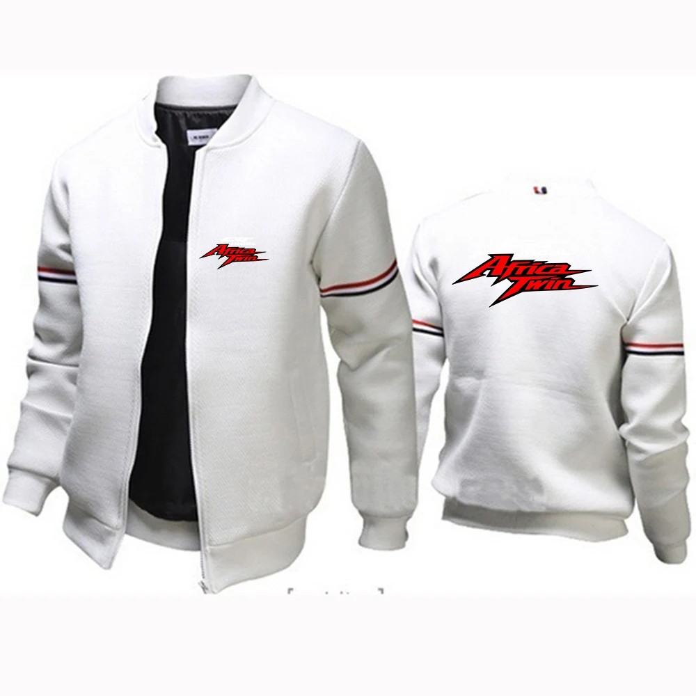 Africa Twin Crf 1000 L Crf1000 Mens Casual Print Round Neck Solid Color Bomber Jackets Zipper Hight Quality Coats Long Sleeve